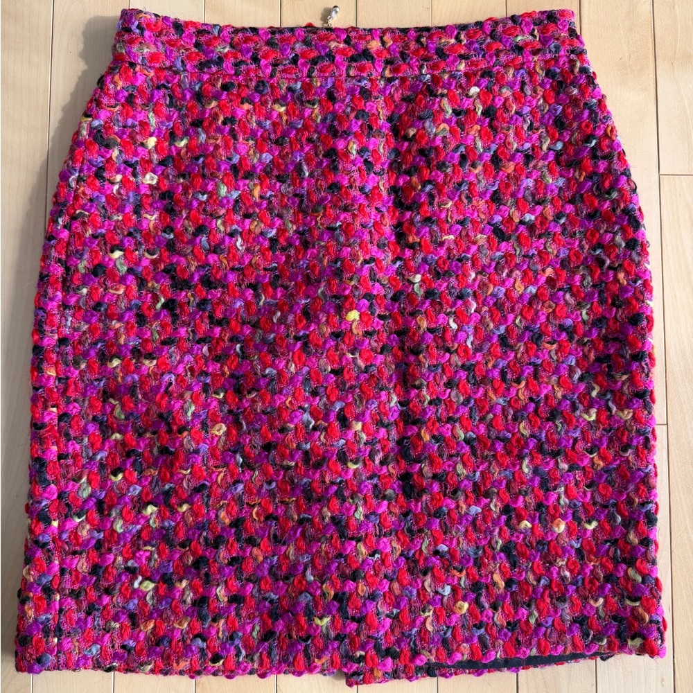Kate Spade Tweed Woven Skirt Pink Size 6